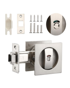 Sliding Square Pocket Door Lock With Privacy Color Indicators 238 Backset Fits Standard 218 Bore Size And Door Thickne