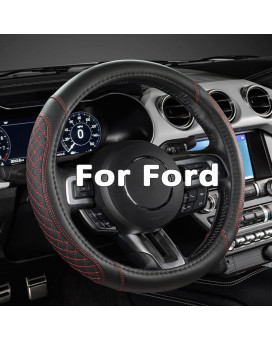 West Llama Car Steering Wheel Cover For Ford Escape Explorer Fusion Focus Bronco Transit Edgediamond Quilted Blackred Stand