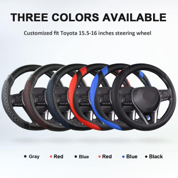 West Llama Customized Auto Car Steering Wheel Cover For Toyota Tacoma 4Runner Tundra Sequoia 15516 Inch Blackbluelarge Size