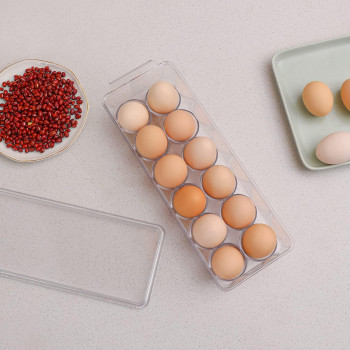 Sooyee 2 Pack Egg Holder For Refrigerator Plastic Egg Storage Container For Refrigerator Fridge Egg Organizer Clear Refrigera