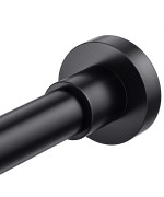 Briofox Shower Curtain Rod Adjustable 4761 Inch Spring Tension Shower Rod No Drilling Non Slip Matte Black