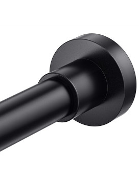 Briofox Shower Curtain Rod Adjustable 4761 Inch Spring Tension Shower Rod No Drilling Non Slip Matte Black