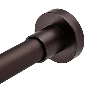 Briofox Shower Curtain Rod Adjustable 3247 Inch Spring Tension Shower Rod No Drilling Non Slip Matte Bronze