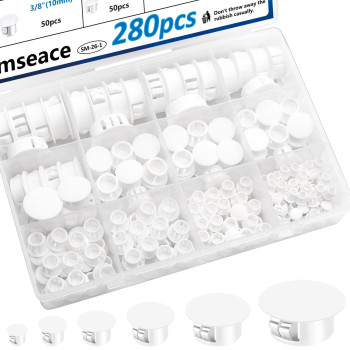 Smseace 280Pcs Plastic Plugs 9Sizes Plastic Hole Plug For Round Holes 1Inch 78Inch 34Inch 58Inch 12Inch 38Inch 516Inch 1