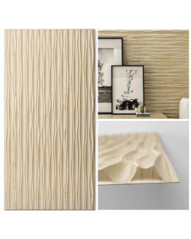 Art3D Maple Large Pvc 3D Wall Panels For Interior Wall D Cor Drop Ceiling Tile 2X4 3D Textured Wavy Wall Panels Decorative P