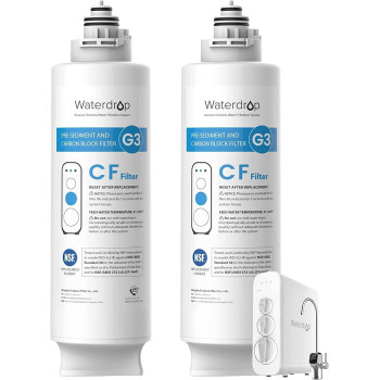 Waterdrop Wdg3Cf Filter Replacement For Wdg3W Wdg3P600 And Wdg3P800W Reverse Osmosis System 6Month Lifetime 2Pack