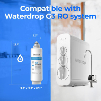 Waterdrop Wdg3Cf Filter Replacement For Wdg3W Wdg3P600 And Wdg3P800W Reverse Osmosis System 6Month Lifetime 2Pack