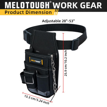 Melotough Pocket Tool Pouch Tool Belt Pouches With Belt Clip Utility Mini Tool Organizer Pouch For Electrician Carpenter Constru