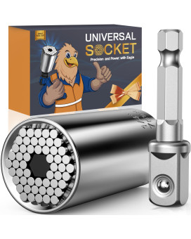 Gifts For Men Super Universal Socket Tool Stocking Stuffers For Men 719Mm Socket Wrench Set With Power Drill Adapter Unique