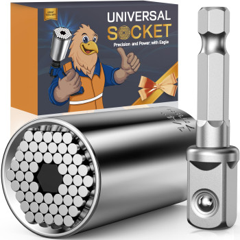 Gifts For Men Super Universal Socket Tool Stocking Stuffers For Men 719Mm Socket Wrench Set With Power Drill Adapter Unique