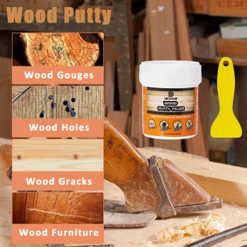 Deuvuo Wood Putty Highperformance Natual Wood Filler Putty Quickly Fix Wood Cracks And Blemishes With Wood Hole Filler Pai