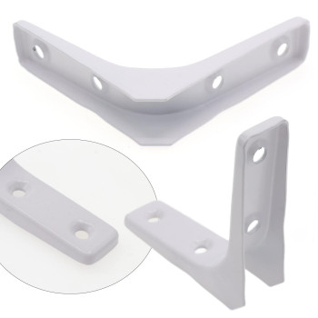 Joyangy 8Pcs 3 Inch L Brackets Heavy Duty Wall Mount White L Corner Brackets Braces For Wood Shelves Cabinets 90 Degree Tria