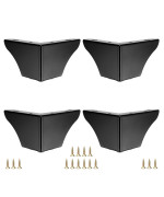 Ownmy 4Pcs Metal Furniture Legs 3 Inch Black Sofa Legs Dresser Legs Modern Ottoman Legs Coffee Table Legs Metal Cabinet Chair R