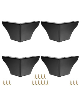 Ownmy 4Pcs Metal Furniture Legs 3 Inch Black Sofa Legs Dresser Legs Modern Ottoman Legs Coffee Table Legs Metal Cabinet Chair R