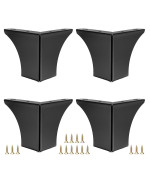 Ownmy 4Pcs Metal Furniture Legs 4 Inch Black Sofa Legs Dresser Legs Modern Ottoman Legs Coffee Table Legs Metal Cabinet Chair R