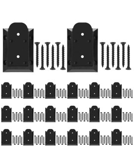 Eapele 20Pcs Deck Railing Brackets Connectors 2X4 Brackets For Railing Wood Post With 120Pcs Wood Screws