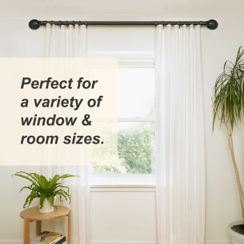 Somins Short Curtain Rod 1 Inch Curtain Rods For Windows 16 To 28 Small Curtain Rod Side Window Curtain Rod Industrial Curta