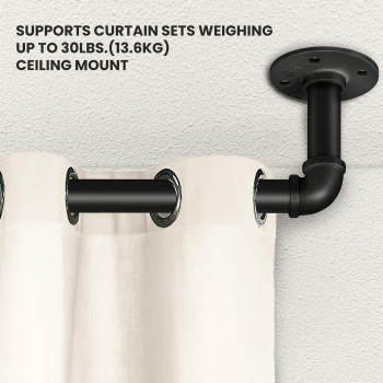 Somins Short Curtain Rod 1 Inch Curtain Rods For Windows 16 To 28 Small Curtain Rod Side Window Curtain Rod Industrial Curta