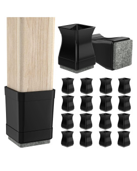 Square Chair Leg Floor Protectors 16Pcs Silicone Chair Floor Protectors For Hardwood Chair Legs Caps To Prevent Floor From Scr