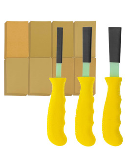 Duragold Sanding Stick Kit With Ergo Handle Yellow Flat With 40 Sheet Sandpaper Starter Kit