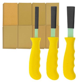 Duragold Sanding Stick Kit With Ergo Handle Yellow Flat With 40 Sheet Sandpaper Starter Kit