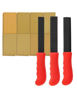 Duragold Sanding Stick Kit With Ergo Handle Red Oval With 40 Sheet Sandpaper Starter Kit