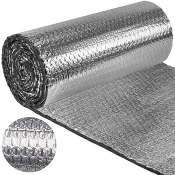 Amylove Reflective Insulation Foil Double Reflective Insulation Foam Aluminum Foil Bubble Insulation Roll For Winter Rv Windows