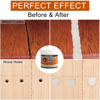 Wood Filler 2822 Ounce Wood Putty White Wood Filler Putty For Quickly Repair Wood Cracks And Holes On Wooden Floor Furniture