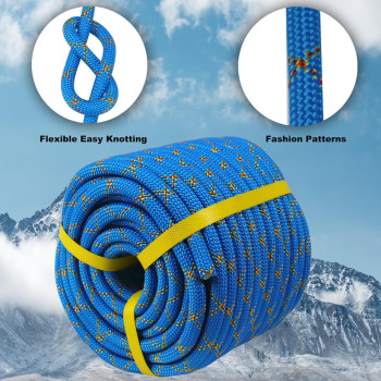 Double Braided Arborist Rope 12 Inch X 100 Feet Polyester Rope High Strength Climbing Rope For Adults Kids Tree Work Halya