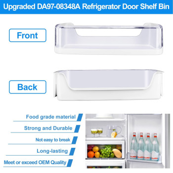 2 Pack Upgraded Da9708348A Refrigerator Door Shelf Bin Replacement For Samsung Refrigerator Parts Rs265Tdrs Rs25H5111Bc Rs25H