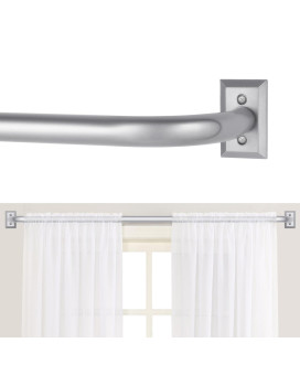 Nickel Wrap Around Curtain Rods Nickel Curtain Rods For Windows 28 To 48 Inch234Ft Adjustable Blackout Curtain Rod 1 Inch Di