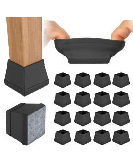 Square Chair Leg Floor Protectors 24Pcs Silicone Chair Floor Protectors For Hardwood Chair Legs Caps To Prevent Floor From Scr