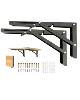 Folding Shelf Brackets 16 Inch 2 Pcs Heavy Duty Shelf Brackets Collapsible Shelf Brackets For Foldable Shelf Bench Table Wal