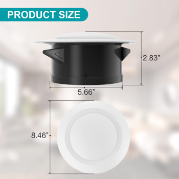 6 Inch Round Vent Cover Hg Power 2Pack Abs Adjustable Soffit Vent Round Ceiling Diffuser For Living Room Closet Bathroom K