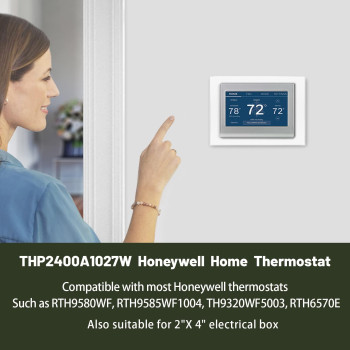 Thermostat Wall Plate For Honeywell Thp2400A1027W Wall Thermostat White Covers Assembly Suitable For Rth9585Wf Rth8560D Th932