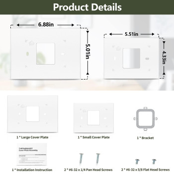 Thermostat Wall Plate For Honeywell Thp2400A1027W Wall Thermostat White Covers Assembly Suitable For Rth9585Wf Rth8560D Th932