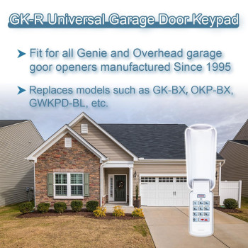 Gkr Compatible With All Genie Intellicode Garage Door Openers Wireless Keypad For Genie Overhead Door Intellicode Codedodger An