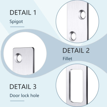 4 Pcs 6 Inch Door Strike Plate Security Latch Strike Stainless Steel Door Reinforcement Plate With Screws For Exterior Door Dead