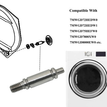 W10359271 Dryer Front Drum Support Roller Shaft Replaces For Wpw10359271 1878662 Ap6020388 387460 3399508 8575324 Ps11753