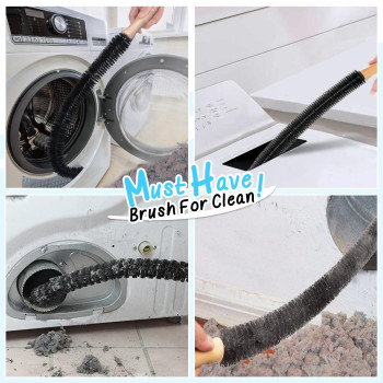 Sealegend 2 Pieces Dryer Vent Cleaner Kit New Upgrade Dryer Lint Brush Vent Cleaner Vacuum Attachment No Noise Vacuum Hose