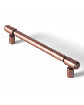 Gooki 6 Pack 504128Mm Cc Kitchen Cabinet Hardware Antique Copper Drawer Pulls Red Bronze Bar Handle For Dresser Cupboar