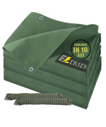 Ezcasch 20X30 Canvas Tarp Heavy Duty Water Resistant Tarpaulins With Aluminum Grommets Uv Resistant 22Mil Multipurpose Drop Clo