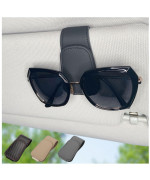 Chosmoyi Magnetic Leather Sunglass Holder For Car Sunglasses Clip For Car Visor Auto Interior Accessories Universal For Differ