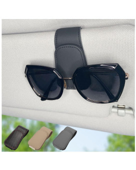 Chosmoyi Magnetic Leather Sunglass Holder For Car Sunglasses Clip For Car Visor Auto Interior Accessories Universal For Differ