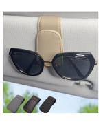 Chosmoyi Magnetic Leather Sunglass Holder For Car Sunglasses Clip For Car Visor Auto Interior Accessories Universal For Differ