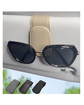 Chosmoyi Magnetic Leather Sunglass Holder For Car Sunglasses Clip For Car Visor Auto Interior Accessories Universal For Differ