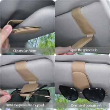 Chosmoyi Magnetic Leather Sunglass Holder For Car Sunglasses Clip For Car Visor Auto Interior Accessories Universal For Differ