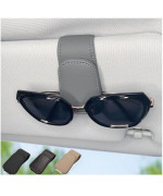 Chosmoyi Magnetic Leather Sunglass Holder For Car Sunglasses Clip For Car Visor Auto Interior Accessories Universal For Differ