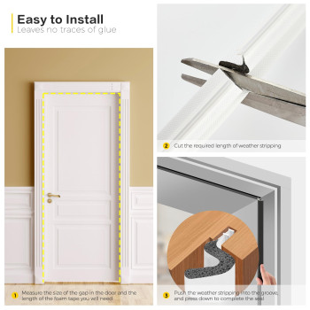 Weather Stripping Door Seal Strip Soundproof Q Foam Weather Stripping For Door Frame Exterior Door Weather Stripping For Large