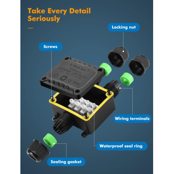 Junction Box Ip68 Waterproof 3 Way Electrical Junction Box M25 Electrical Boxes Project Enclosure Underground Cable Line Wires